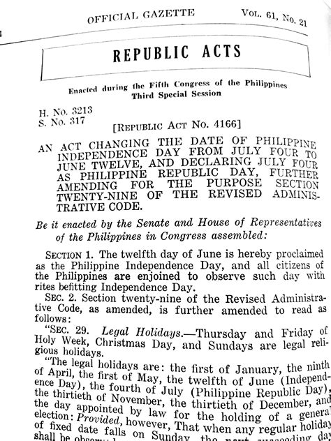 R.A. No. 4166 • An Act Changing the Date of  .